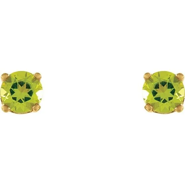 Round 4-Prong Youth Birthstone Stud Earrings Image 2 Scirto's Jewelry Lockport, NY