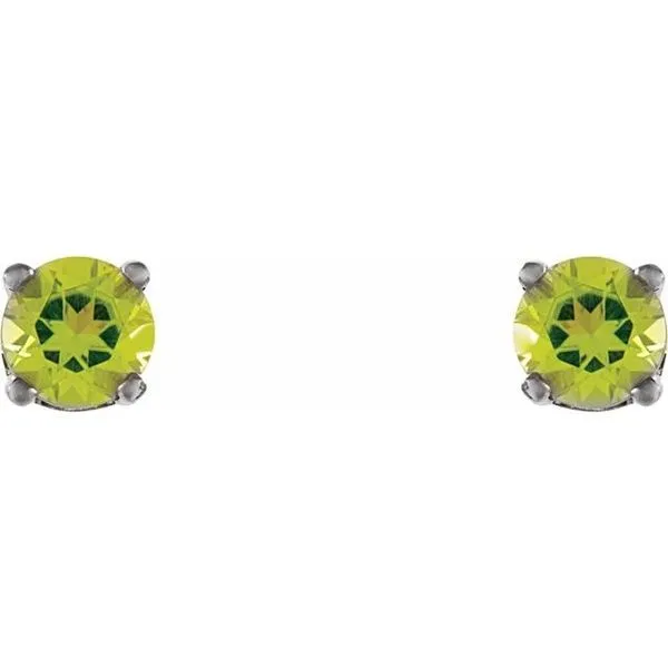Round 4-Prong Youth Birthstone Stud Earrings Image 2 John E. Koller Jewelry Designs owasso, OK