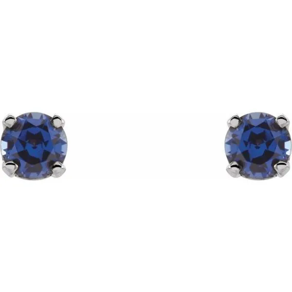 Round 4-Prong Youth Birthstone Stud Earrings Image 2 Scirto's Jewelry Lockport, NY