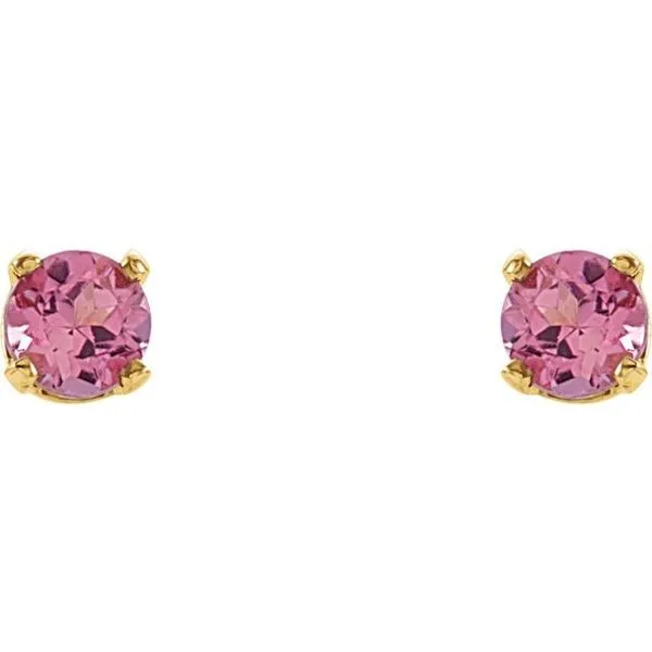 Round 4-Prong Youth Birthstone Stud Earrings Image 2 Scirto's Jewelry Lockport, NY