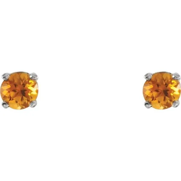 Round 4-Prong Youth Birthstone Stud Earrings Image 2 Scirto's Jewelry Lockport, NY