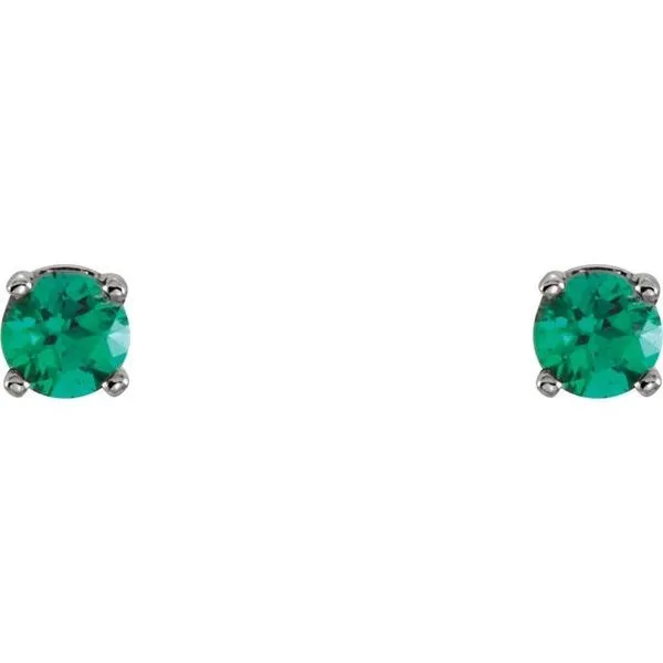 Round 4-Prong Youth Birthstone Stud Earrings Image 2 J. Meredith Jewelers Delafield, WI