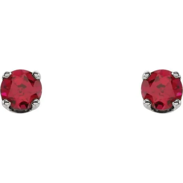 Round 4-Prong Youth Birthstone Stud Earrings Image 2 Scirto's Jewelry Lockport, NY