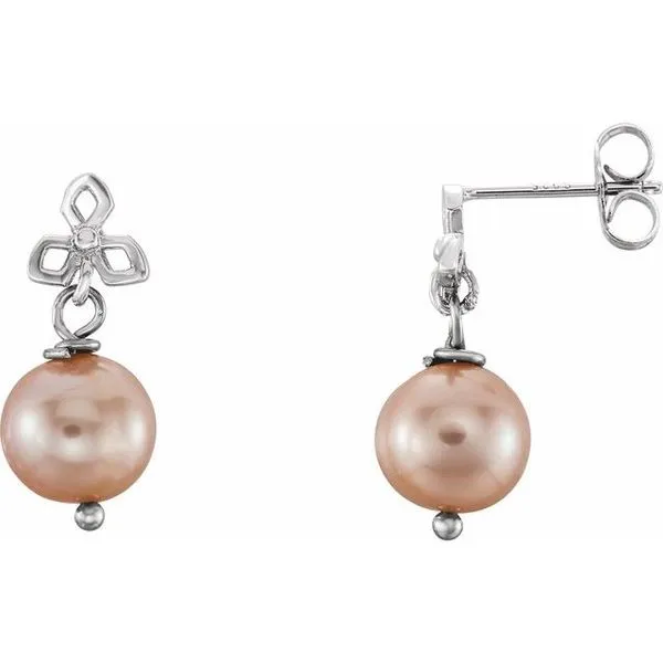 Floral Pearl Earrings Scirto's Jewelry Lockport, NY