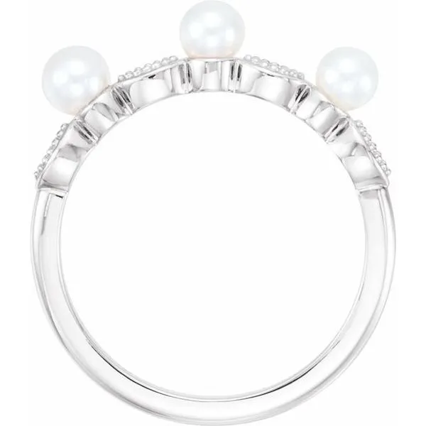 Stackable Pearl Ring Image 2 J. Meredith Jewelers Delafield, WI