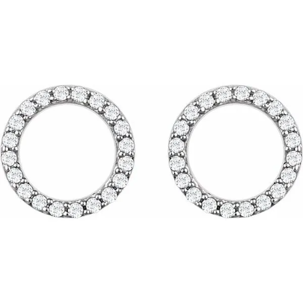 Circle Earrings Image 2 J. Meredith Jewelers Delafield, WI