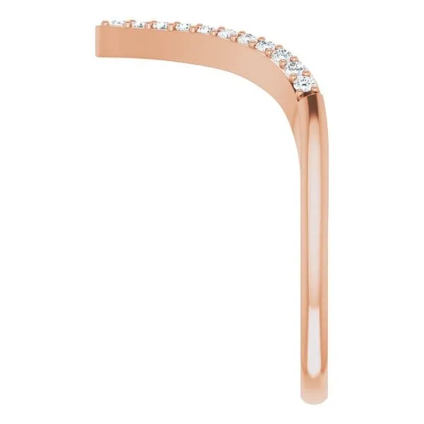 Accented V Ring Image 4 Linwood Custom Jewelers Linwood, NJ