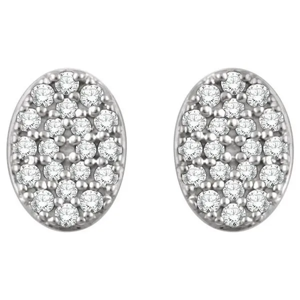 Cluster Earrings Image 2 Hopman Jewelers Elkhart, IN