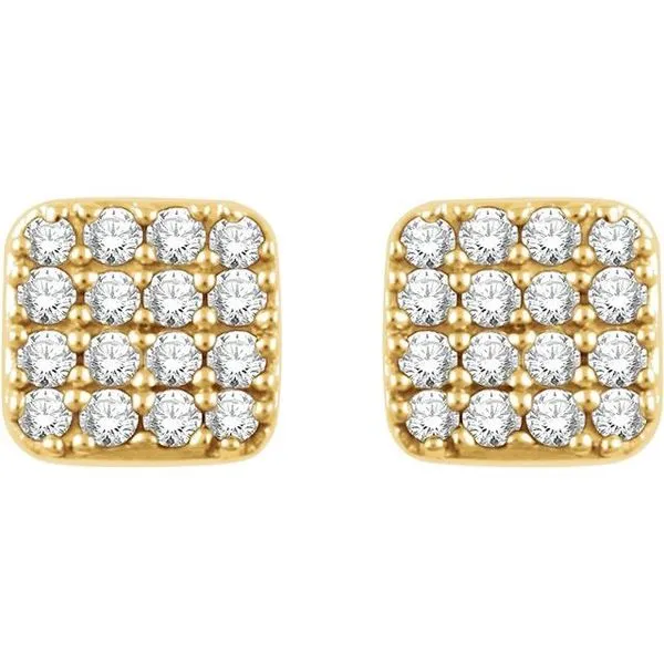 Cluster Earrings Image 2 Hopman Jewelers Elkhart, IN