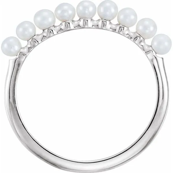 Stackable Pearl Ring Image 2 J. Meredith Jewelers Delafield, WI