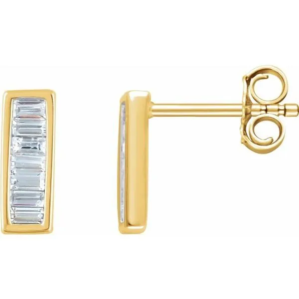 Baguette Bar Earrings J. Meredith Jewelers Delafield, WI