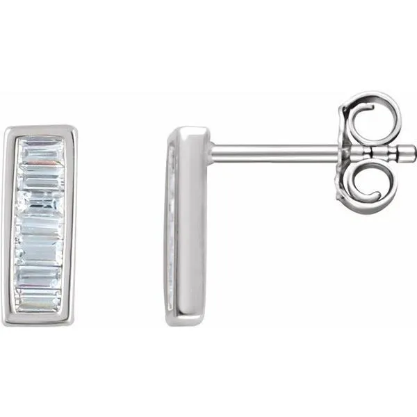 Baguette Bar Earrings J. Meredith Jewelers Delafield, WI