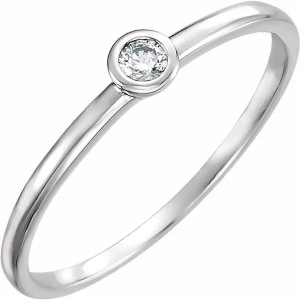 Bezel-Set Solitaire Ring John E. Koller Jewelry Designs owasso, OK