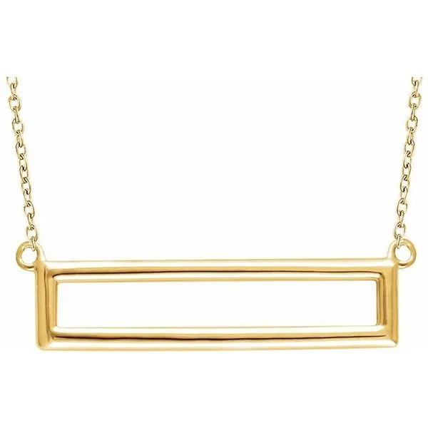 Rectangle Bar Necklace John E. Koller Jewelry Designs owasso, OK