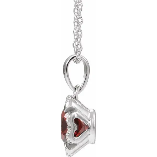 Halo-Style Birthstone Necklace Image 2 Scirto's Jewelry Lockport, NY