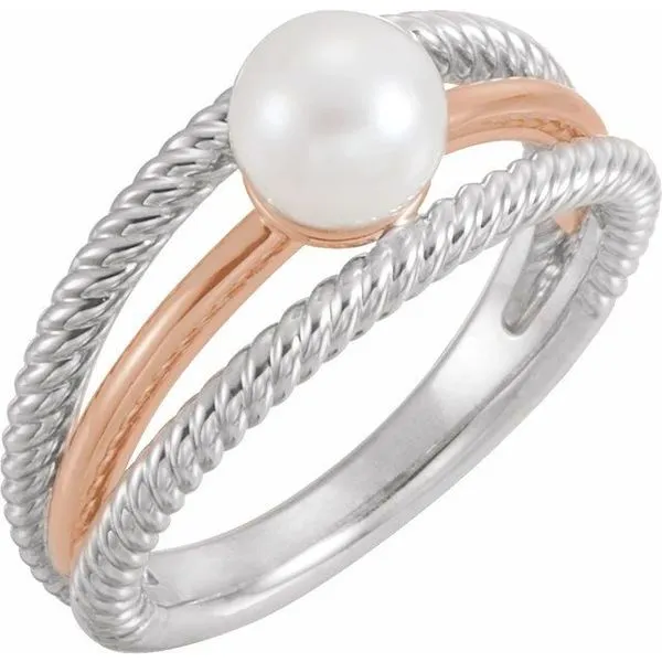 Pearl Negative Space Rope Ring Rasmussen Jewelers Spanish Fork, UT