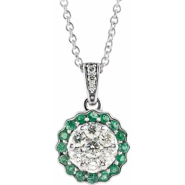 Halo-Style Cluster Necklace J. Meredith Jewelers Delafield, WI