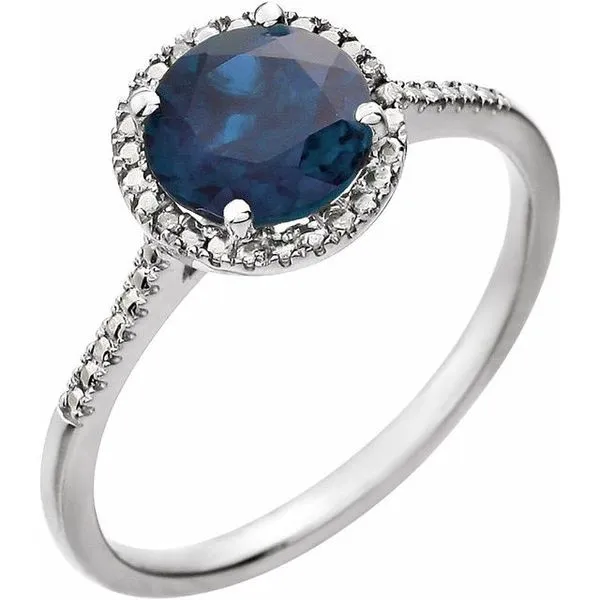 Halo-Style Birthstone Ring Rasmussen Jewelers Spanish Fork, UT