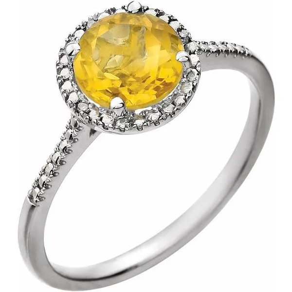 Halo-Style Birthstone Ring Rasmussen Jewelers Spanish Fork, UT