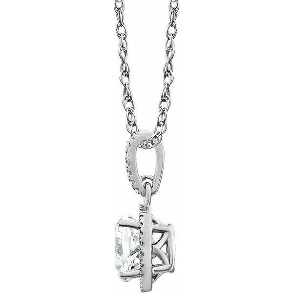 Halo-Style Birthstone Necklace Image 2 Rasmussen Jewelers Spanish Fork, UT