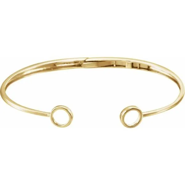 Circle Hinged Cuff Bracelet Image 2 Long Jewelers Chesapeake, VA