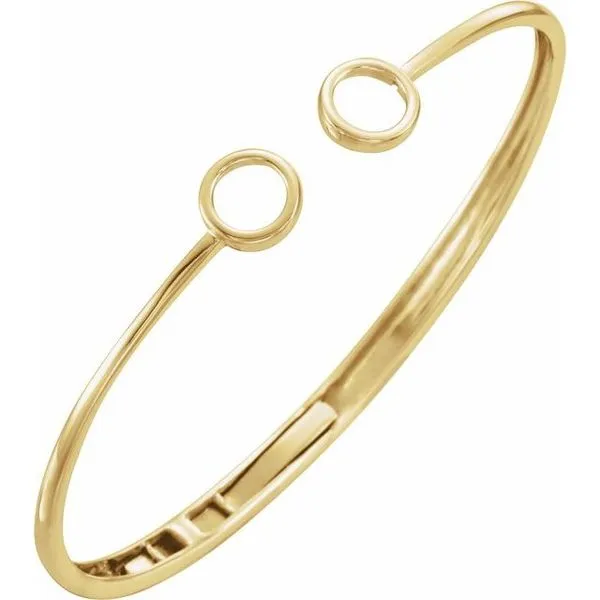 Circle Hinged Cuff Bracelet Image 3 Long Jewelers Chesapeake, VA