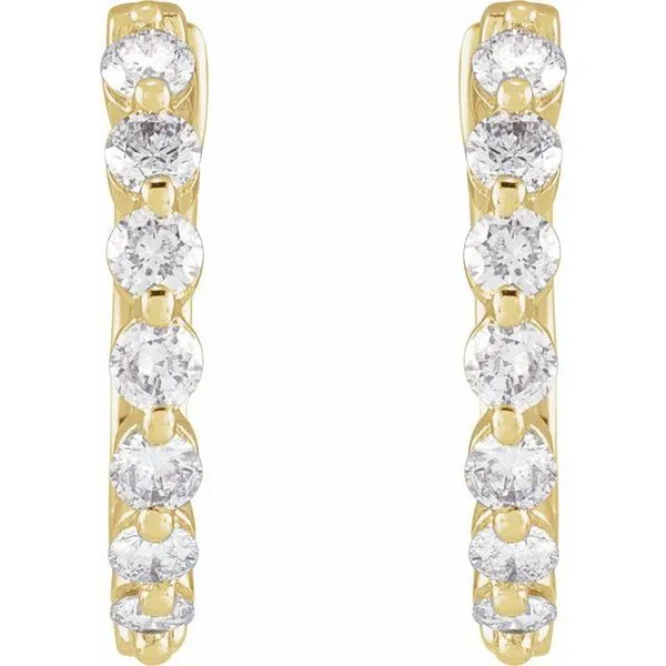 Accented Hoop Earrings Image 2 Rasmussen Jewelers Spanish Fork, UT