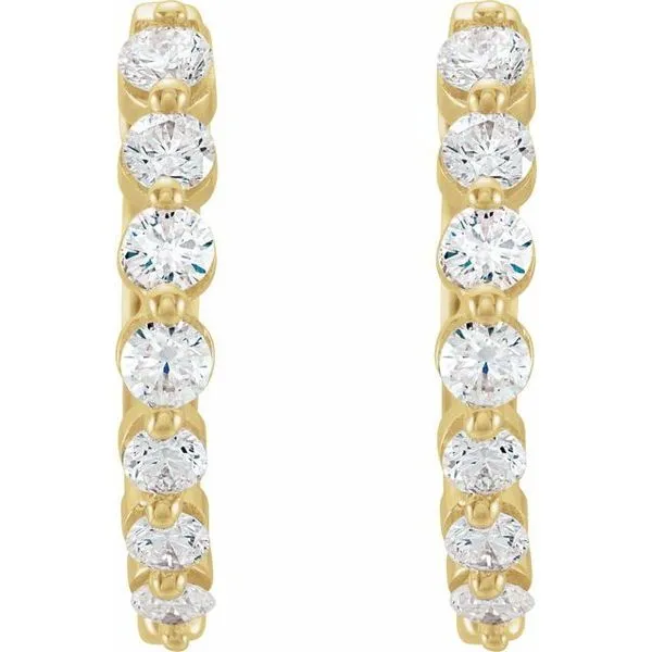 Accented Hoop Earrings Image 2 Bauble Patch Jewelers Comstock Park, MI