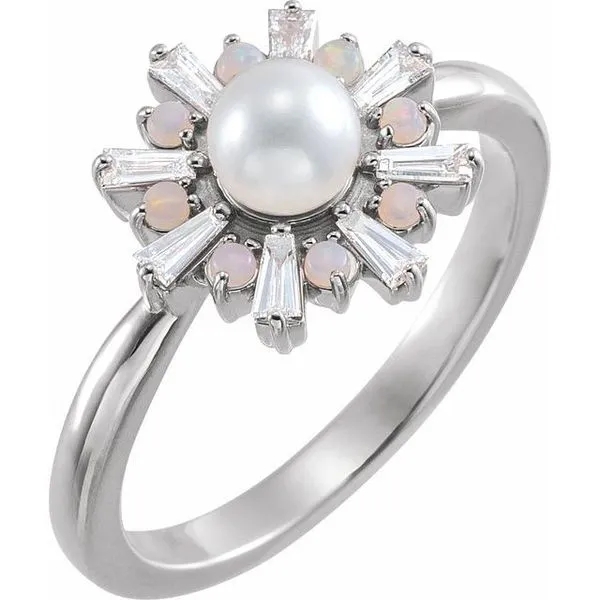 Accented Pearl Ring J. Meredith Jewelers Delafield, WI