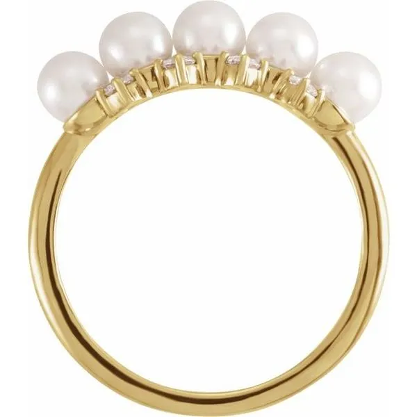 Stackable Pearl Ring Image 2 The Diamond Shop, Inc. Lewiston, ID