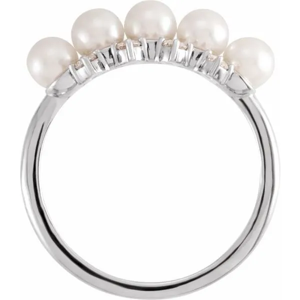 Stackable Pearl Ring Image 2 Becky Beck's Jewelry DeKalb, IL