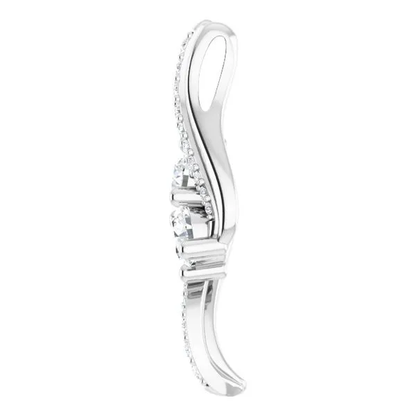 Two-Stone Pendant Image 3 L & L jewelers Scarborough, ME