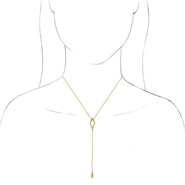 Geometric Y Necklace Image 3 Henry B. Ball Jewelers Canton, OH