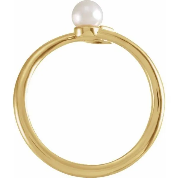 Pearl Bypass Ring Image 2 M. J. Thomas Jewelers, Ltd. Stratford, CT