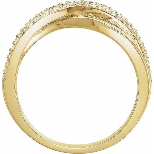 Accented Criss-Cross Ring Image 2 Holly's Jewelry Mountain Home, AR