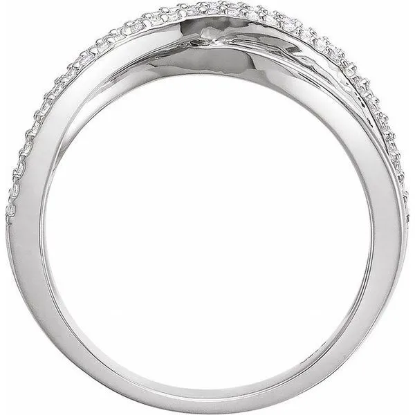 Accented Criss-Cross Ring Image 2 Holly's Jewelry Mountain Home, AR