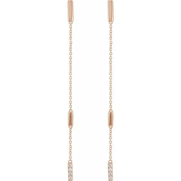 Bar Chain Earrings Image 2 Becky Beck's Jewelry DeKalb, IL