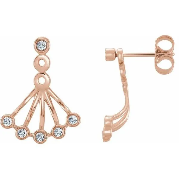Bezel-Set Fan Earrings J. Meredith Jewelers Delafield, WI