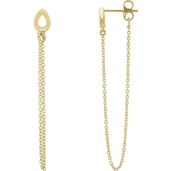 Leaf Chain Earrings Henry B. Ball Jewelers Canton, OH