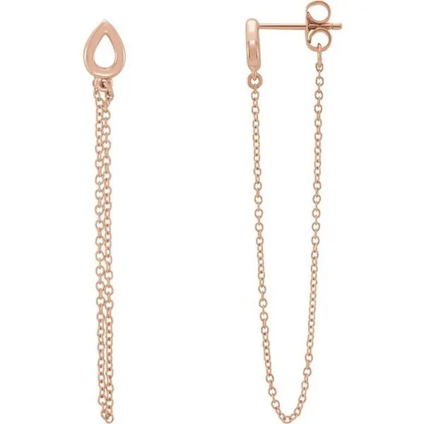 Leaf Chain Earrings Henry B. Ball Jewelers Canton, OH