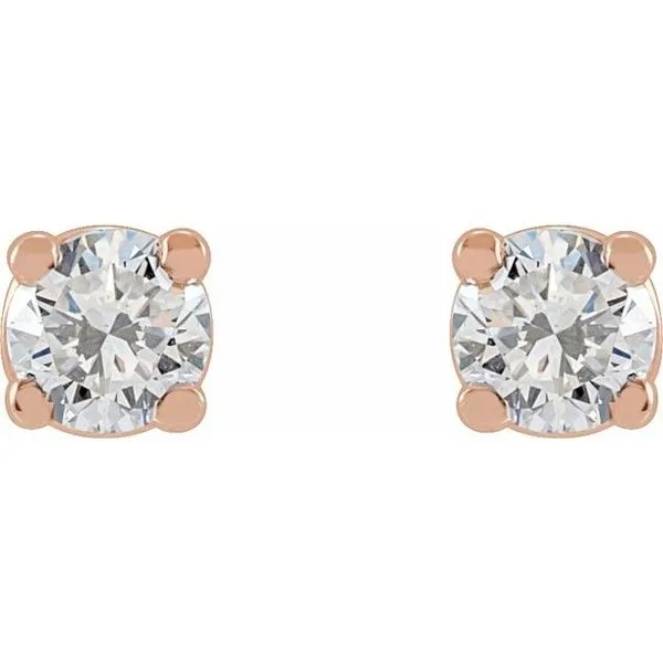 Round 4-Prong Lightweight Stud Earrings Image 2 M. J. Thomas Jewelers, Ltd. Stratford, CT