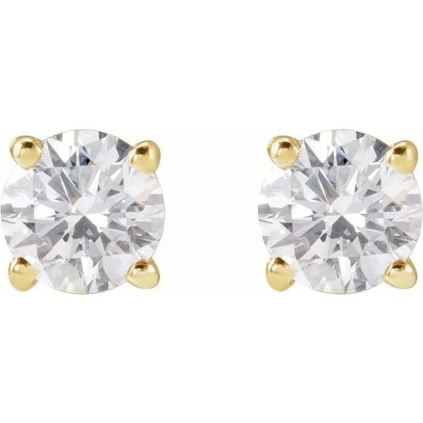 Round 4-Prong Lightweight Stud Earrings Image 2 G.G. Gems, Inc. Scottsdale, AZ