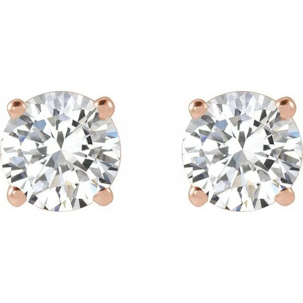 Round 4-Prong Lightweight Stud Earrings Image 2 Holly's Jewelry Mountain Home, AR