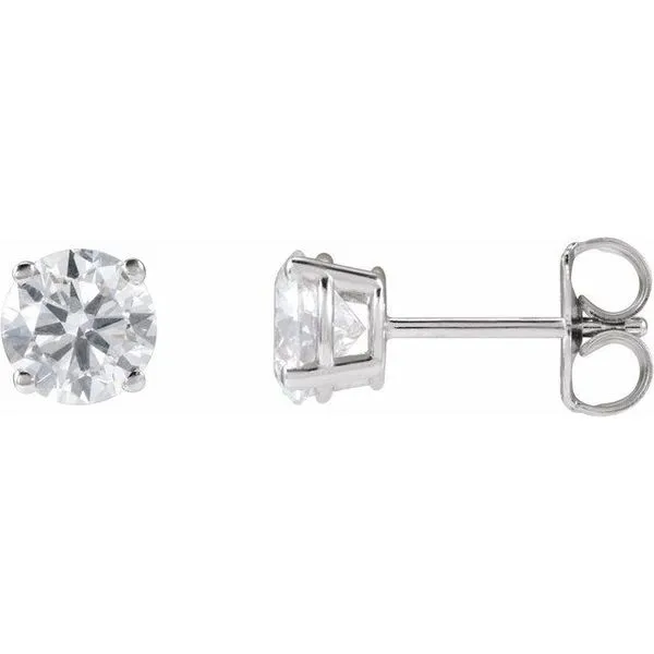 Round 4-Prong Lightweight Stud Earrings Scirto's Jewelry Lockport, NY