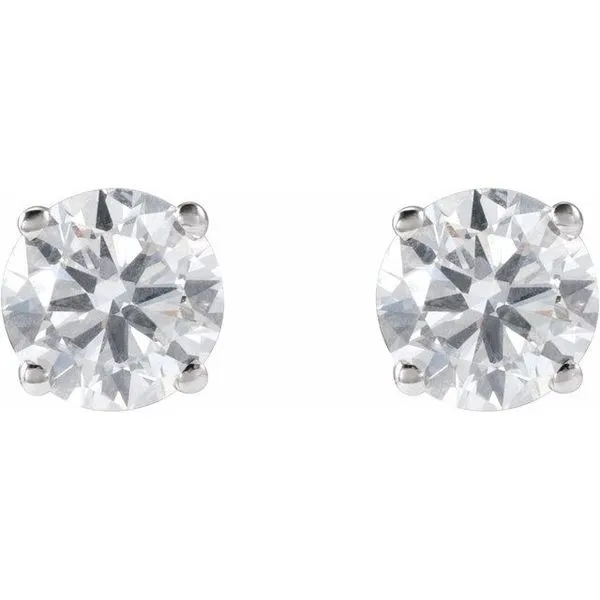 Round 4-Prong Lightweight Stud Earrings Image 2 Scirto's Jewelry Lockport, NY