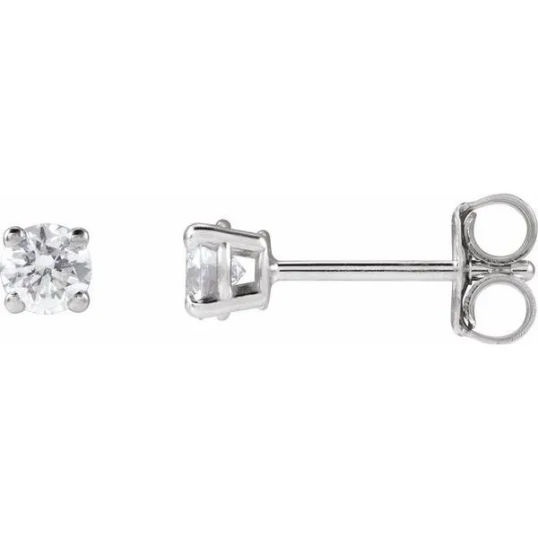 Round 4-Prong Lightweight Stud Earrings Scirto's Jewelry Lockport, NY