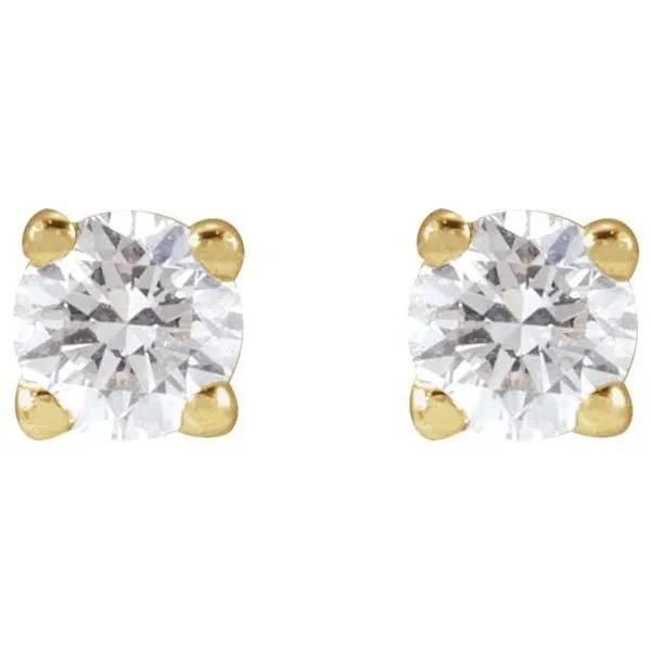 Round 4-Prong Lightweight Stud Earrings Image 2 Spath Jewelers Bartow, FL