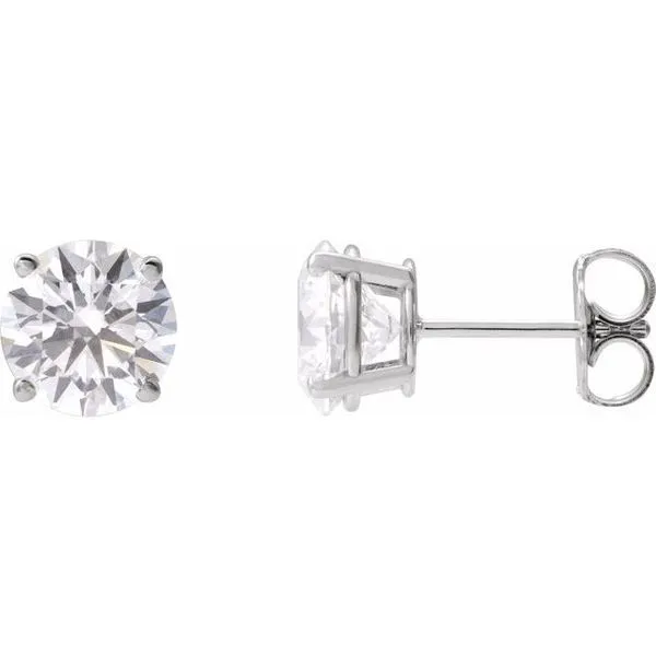 Round 4-Prong Lightweight Stud Earrings Valentine's Fine Jewelry Dallas, PA