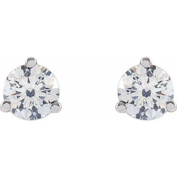 Round 3-Prong Cocktail-Style Stud Earrings Image 2 Scirto's Jewelry Lockport, NY