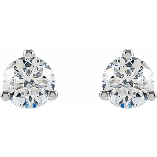 Round 3-Prong Cocktail-Style Stud Earrings Image 2 Holly's Jewelry Mountain Home, AR